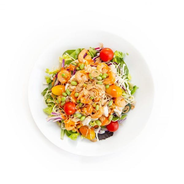 Chilled Ramen Noodle Salad with Shrimp & Crab