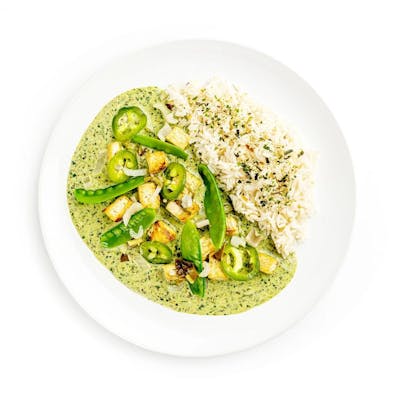 Green Zhug Curry with Tofu