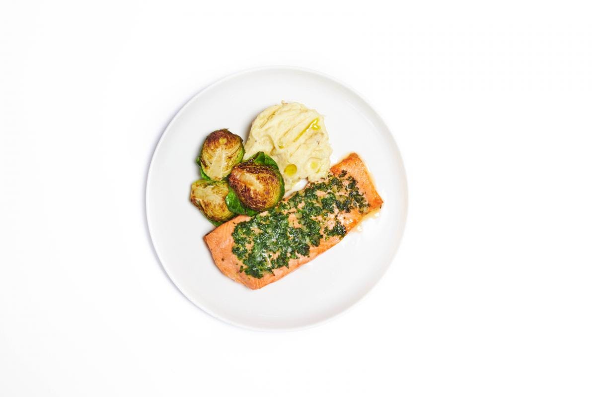 Herb Roasted Salmon with Truffle Mash