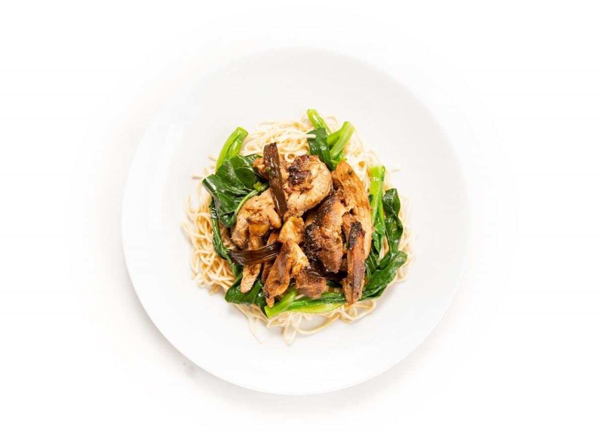 Juicy Scallion Chicken with Fresh Spring Noodles