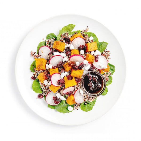 Rainbow Quinoa Salad with Butternut Squash and Kale