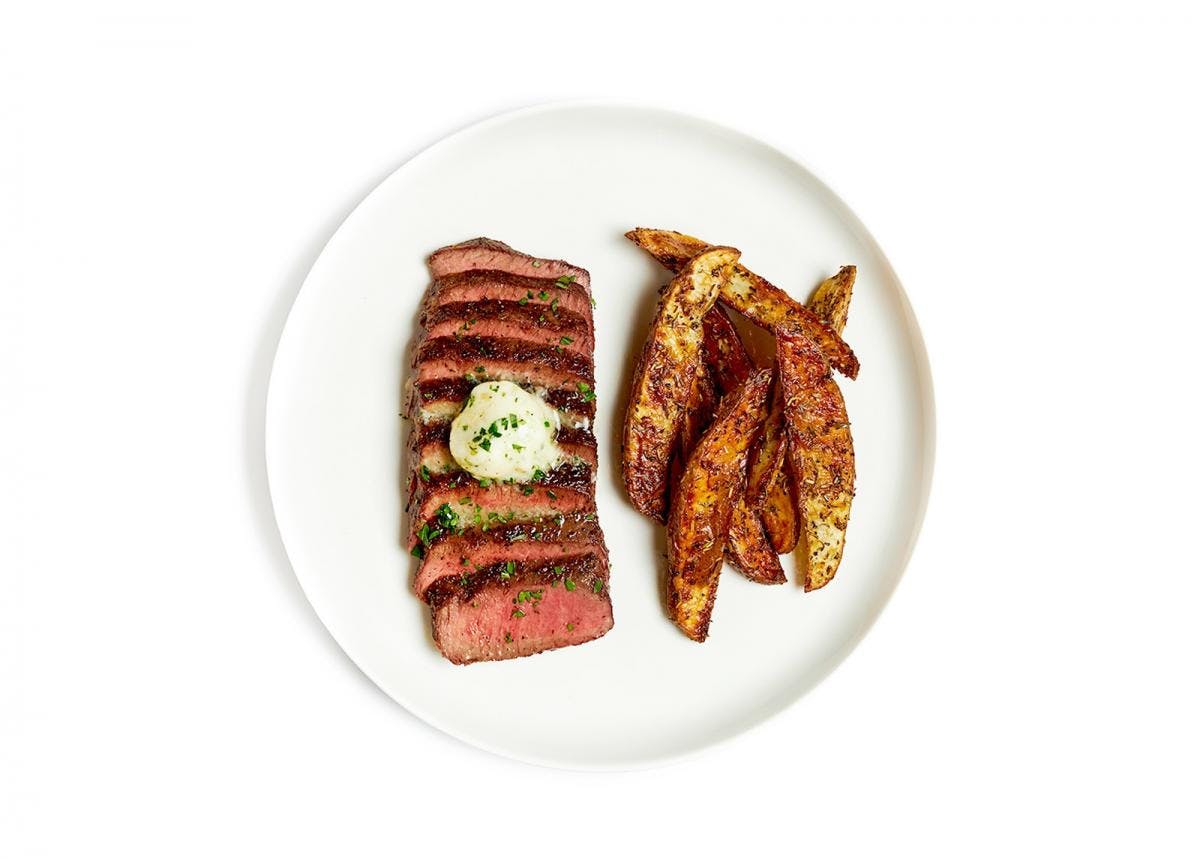 Flat Iron Steak with Herb Butter