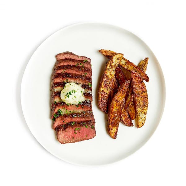 Flat Iron Steak with Herb Butter