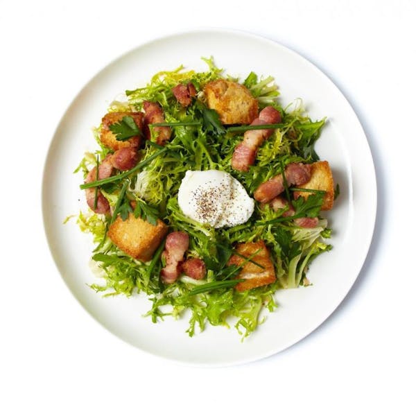 Frisée Salad with Warm Bacon Dressing