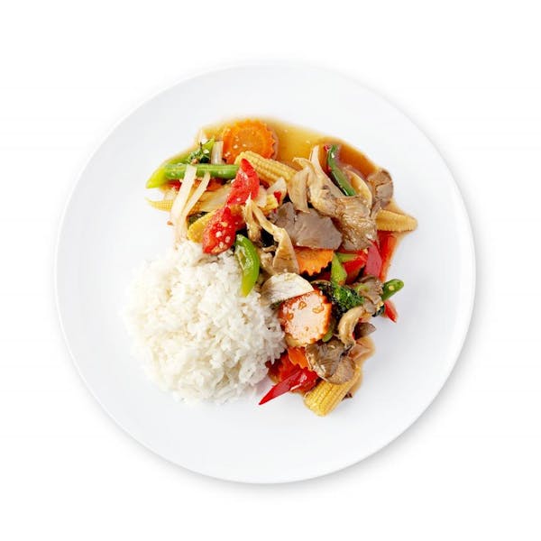 Vegetables in Spicy Thai Basil Sauce