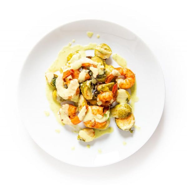 Seared Shrimp with Avocado Sauce