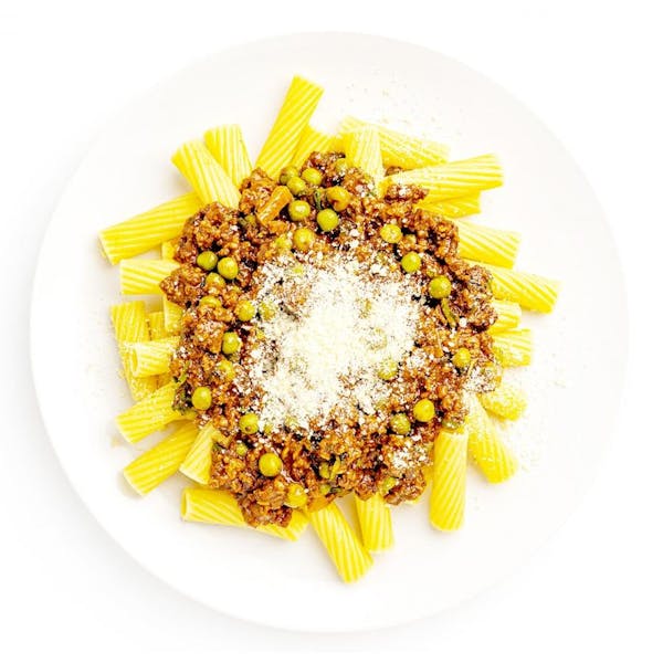 Kheema Matar Rigatoni (Indian Bolognese)