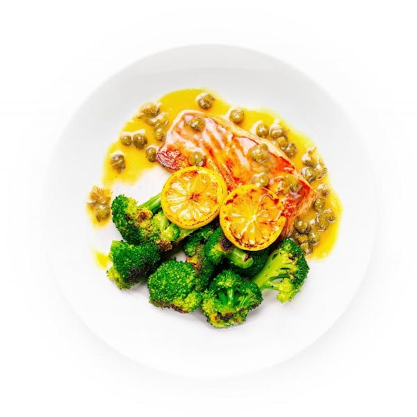 Pan-Seared Salmon with Lemon-Caper Sauce