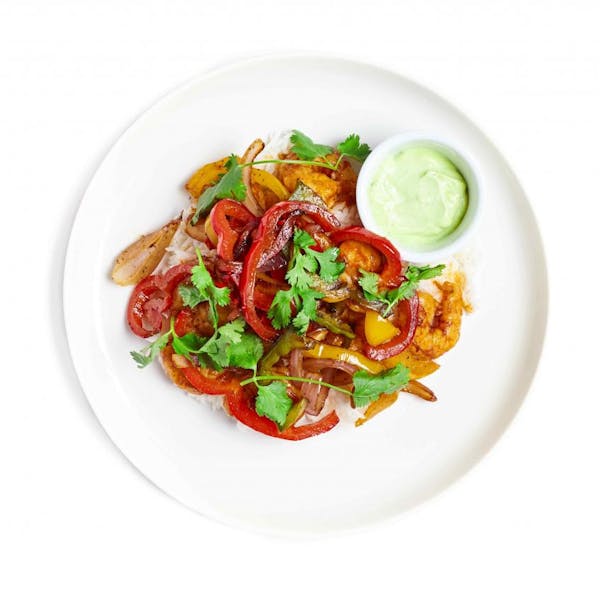 Nikkei-Style Shrimp Fajitas