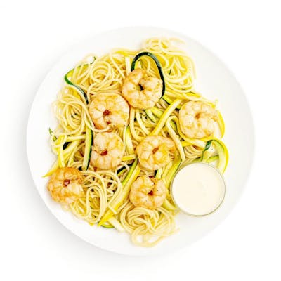 Shrimp Scampi over Spaghetti