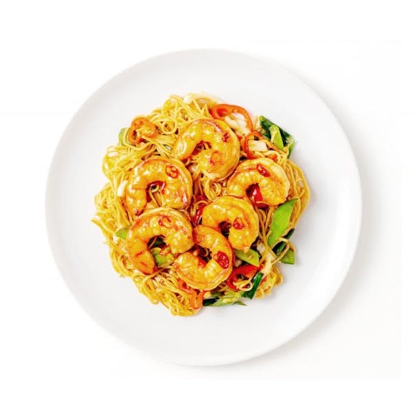 Chili-Caramel Glazed Shrimp Stir Fry