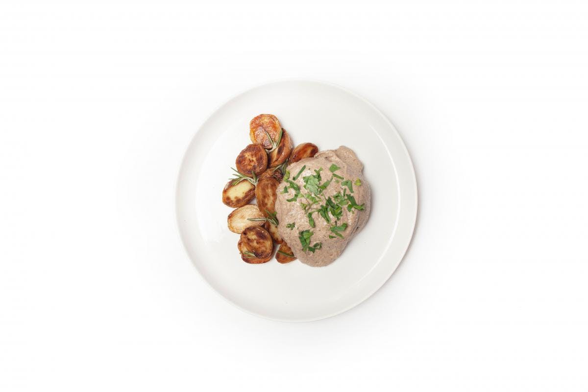 Steak au Poivre with Roasted Potatoes