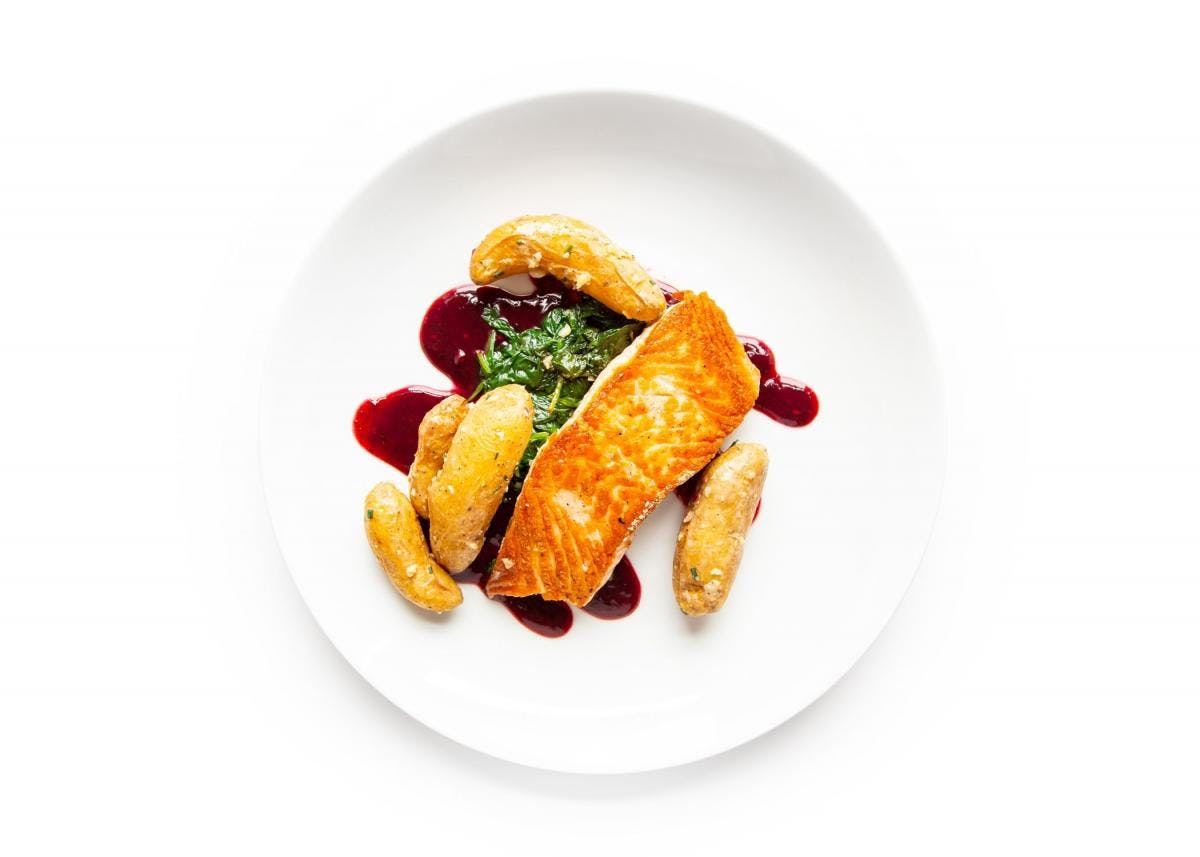 Seared Salmon with Berry Glaze