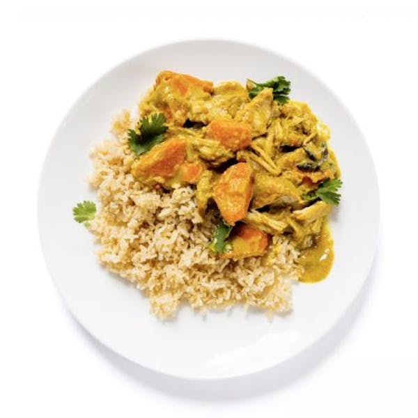 Singaporean Chicken Curry Rice Bowl